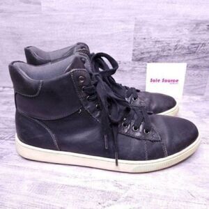Steve Madden Revolv High Top Leather Sneaker Black Men's sz 9